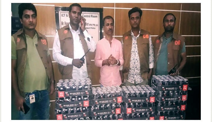 নারায়ণগঞ্জে ডিবি’র জালে ৭১৯ ক্যান বিয়ার  উদ্ধার ও প্রাইভেটকারসহ গ্রেফতার একজন
