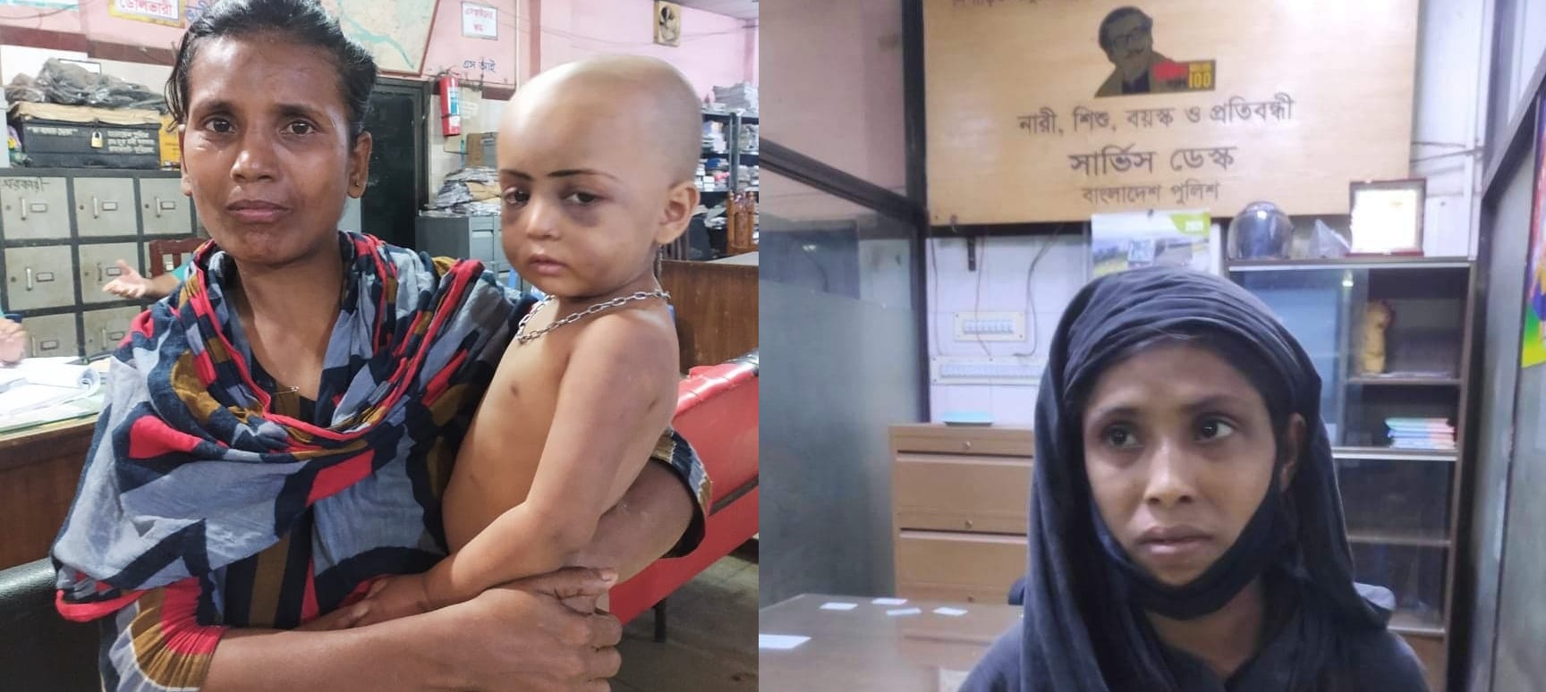 বর্বরতার হাত থেকে উদ্ধারকৃত শিশুটি মায়ের কোলে ফিরে যায়ঃ বংশাল থানার প্রতি কৃতজ্ঞতা প্রকাশ